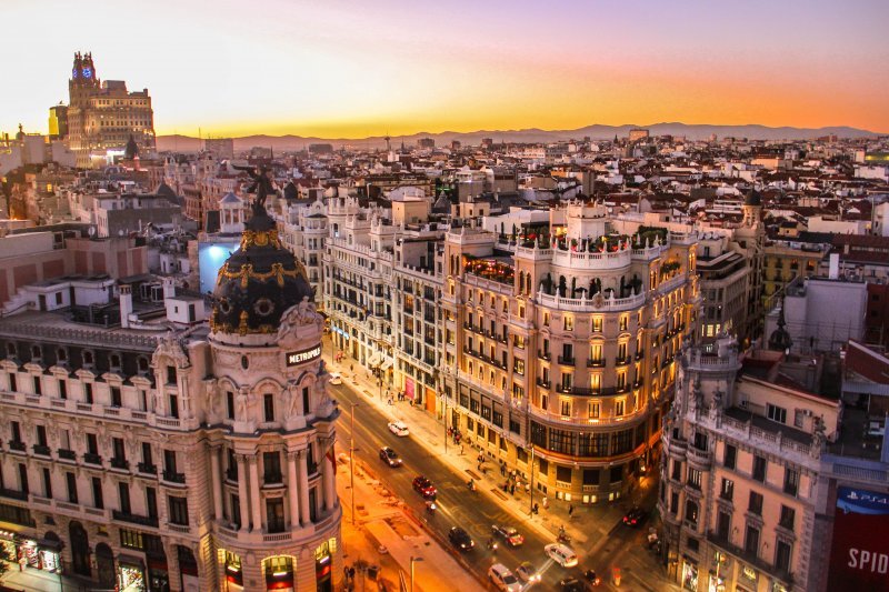 Madrid sunset